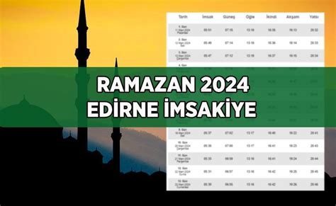 2024 EDİRNE IFTAR TIME İMSAKİYE ယနေ့ Edirne တွင် iftar သည်မည်မျှကြာမည်၊ iftar မရောက်မချင်း မည်မျှကြာမည်၊ မည်သည့်အချိန်တွင် အစာရှောင်မည်နည်း။